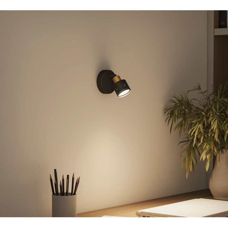 Philips - Spotlight NIALL 1xGU10/5W/230V black/brass