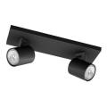 Philips - Spotlight RUNNER 2xGU10/20W/230V black
