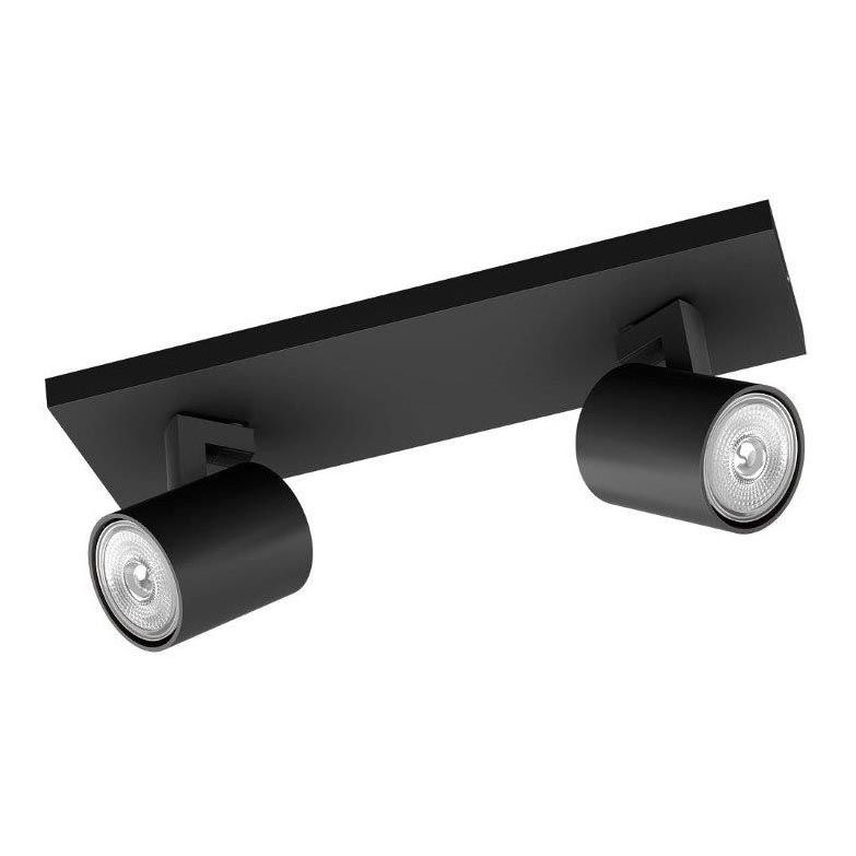 Philips - Spotlight RUNNER 2xGU10/20W/230V black