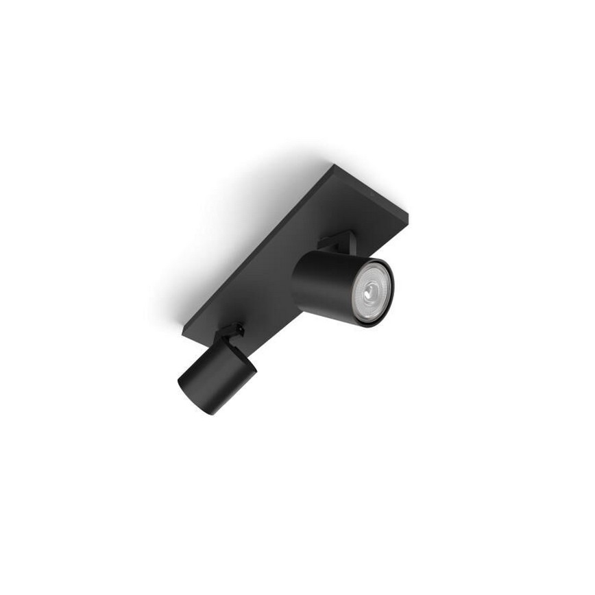 Philips - Spotlight RUNNER 2xGU10/20W/230V black