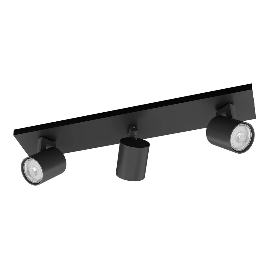 Philips - Spotlight RUNNER 3xGU10/20W/230V black