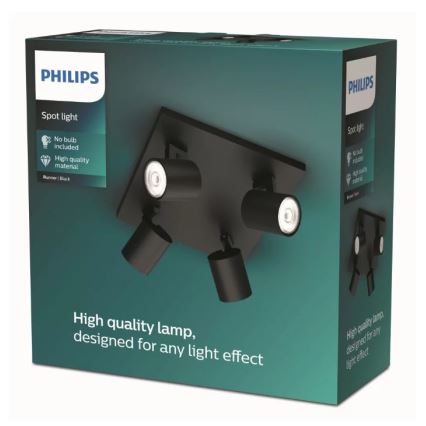 Philips - Spotlight 4xGU10/20W/230V black