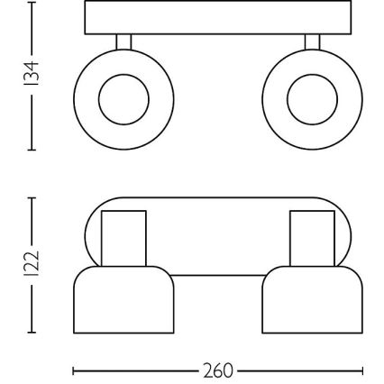 Philips - Spotlight SLEET 2xE14/25W/230V
