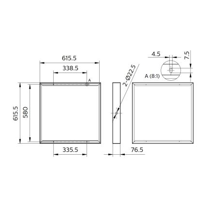 Philips - Surface-mount kit for LEDINAIRE and CORELINE LED panels