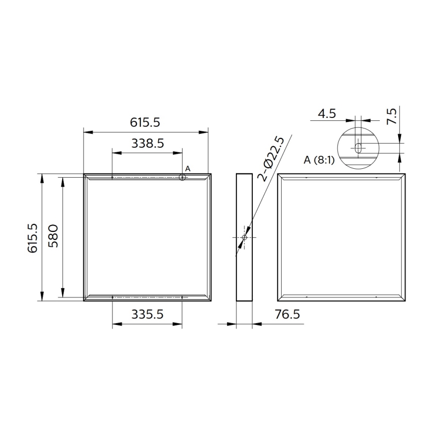 Philips - Surface-mount kit for LEDINAIRE and CORELINE LED panels
