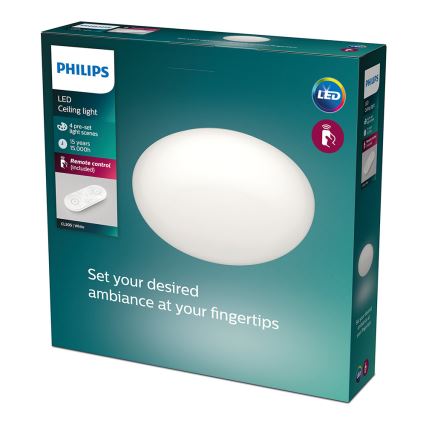 Philips - Dimmable LED Ceiling Light 23W/230V with Remote Control