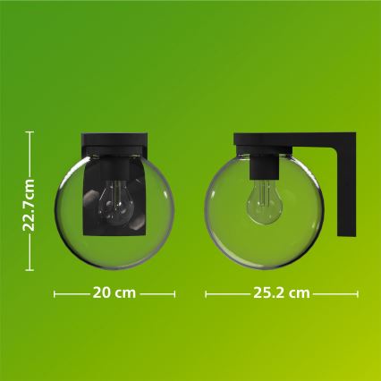 Philips - ULIO Outdoor Wall Lamp 1x E27/25W/230V IP44