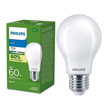 Philips ULTRAEFFICIENT A60 LED Bulb E27/4W/230V 3000K