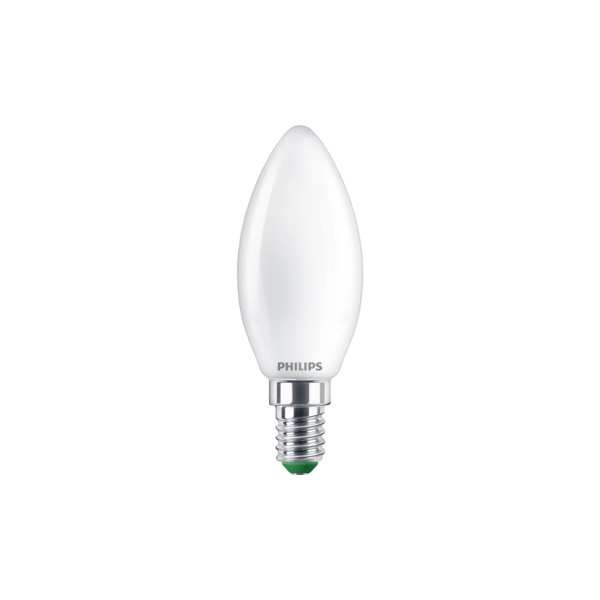Philips ULTRAEFFICIENT B35 LED Bulb, E14, 1.2W, 230V — Warm White (2700K)