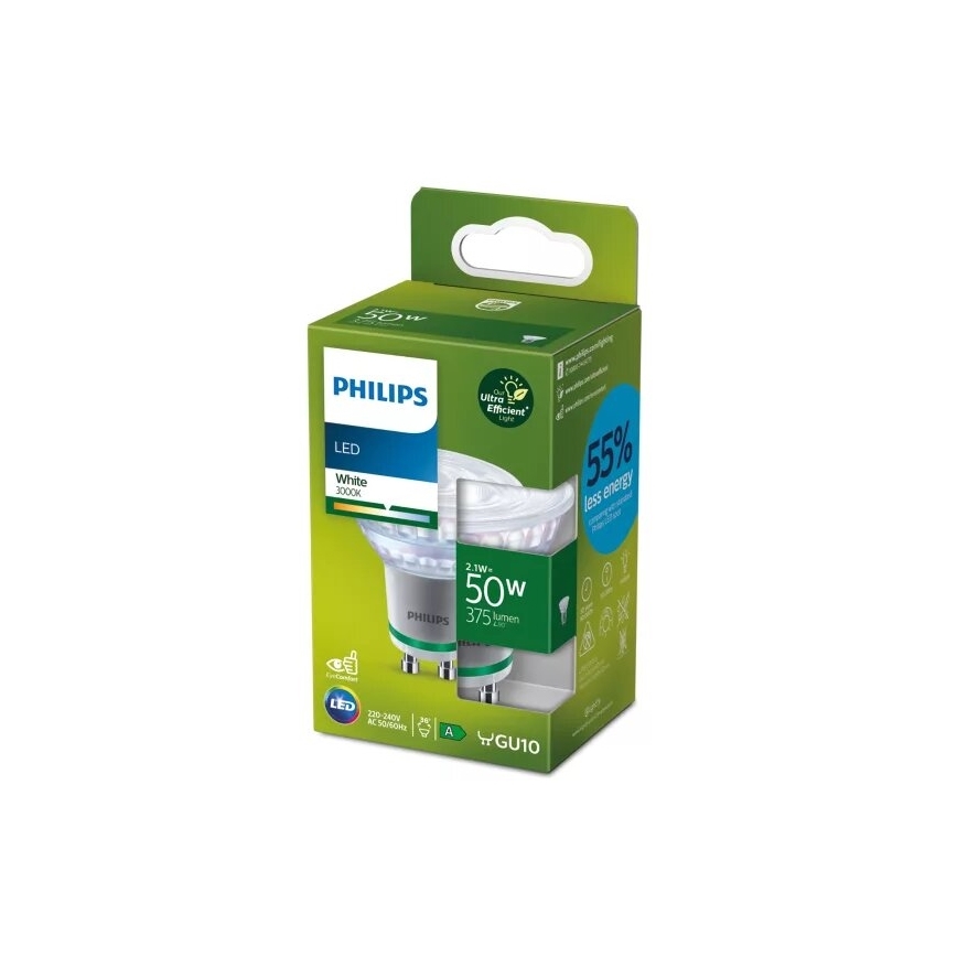 Philips ULTRAEFFICIENT PAR16 GU10 LED Bulb 2.1W/230V 3000K