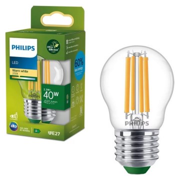 Philips ULTRAEFFICIENT VINTAGE P45 LED Bulb E27 2.3W 230V 2700K