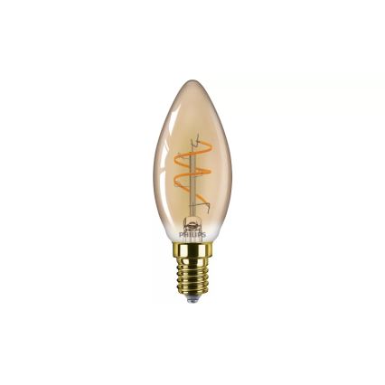 Philips Vintage B35 LED Dimmable Bulb, E14, 2.7W/230V, 1800K, CRI 90