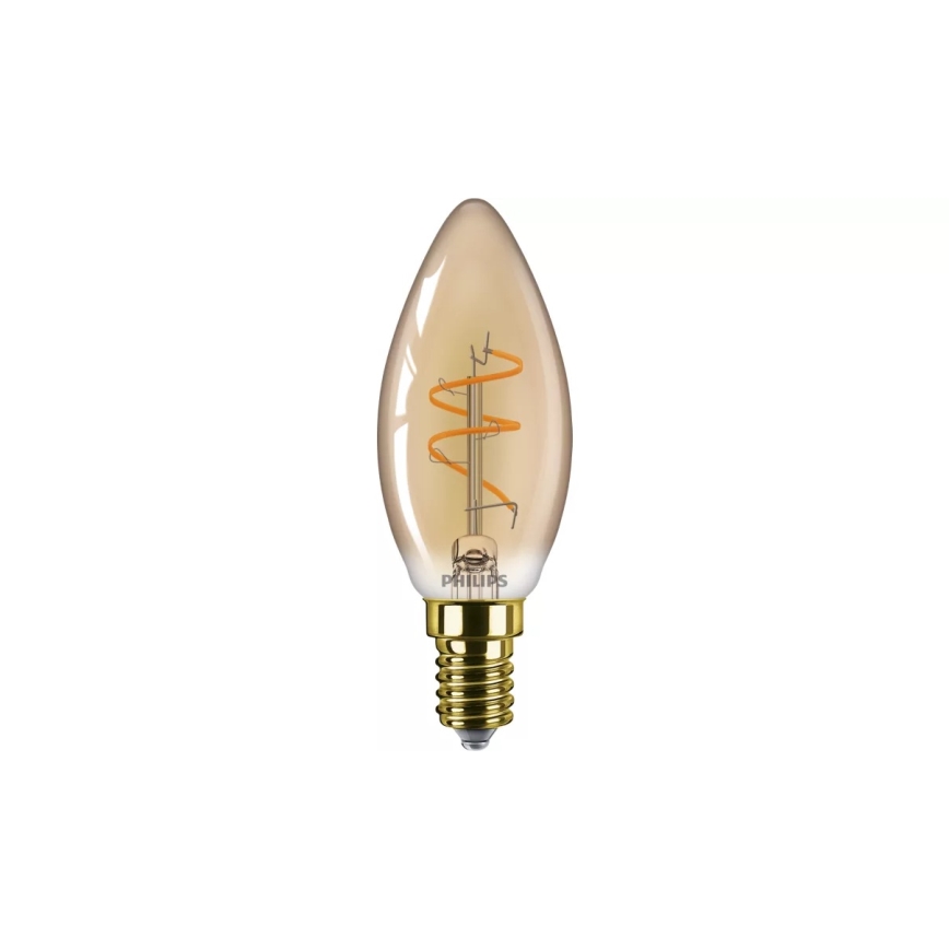 Philips Vintage B35 LED Dimmable Bulb, E14, 2.7W/230V, 1800K, CRI 90