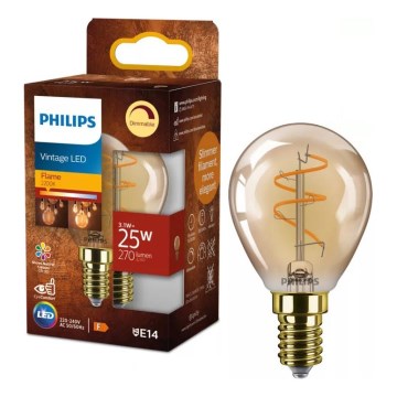 Philips VINTAGE P45 LED Dimmable Bulb E14/3.1W/230V 2200K