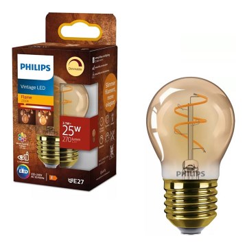 Philips VINTAGE P45 LED Dimmable Bulb E27/3,1W/230V 2200K CRI 90