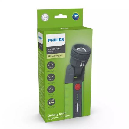 Philips X30ZOOMX1 - LED Dimmable rechargeable flashlight XPERION LED/6W/3,7V 1000 lm 2500 mAh IP54