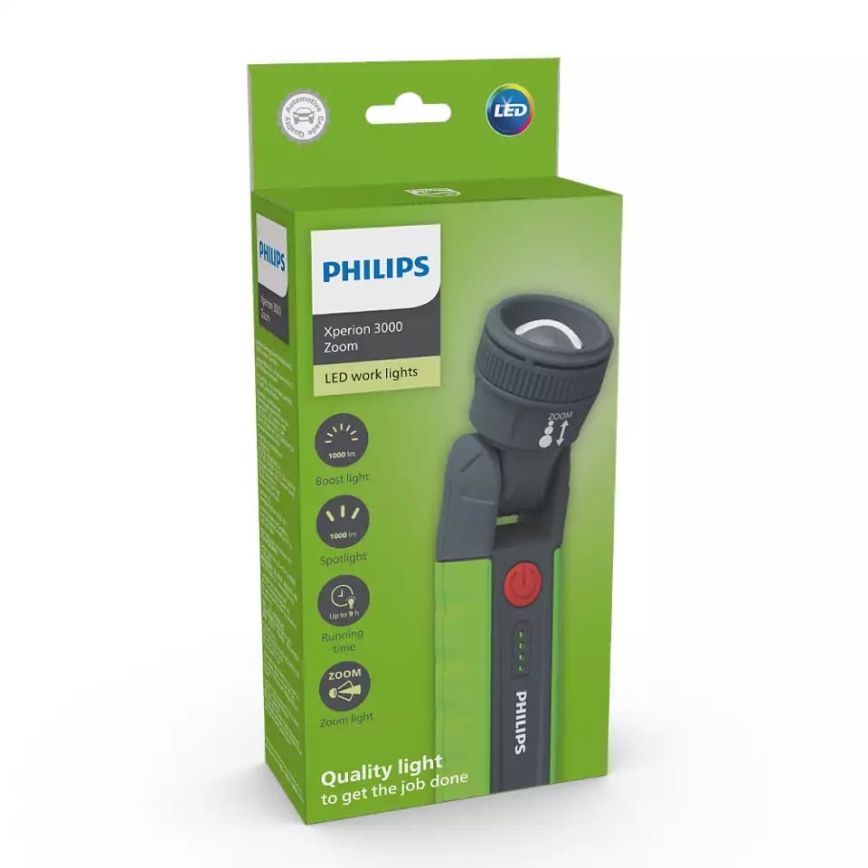 Philips X30ZOOMX1 - LED Dimmable rechargeable flashlight XPERION LED/6W/3,7V 1000 lm 2500 mAh IP54