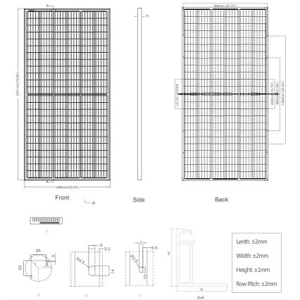Photovoltaic solar panel JINKO 400Wp IP67 bifacial - pallet 27 pcs