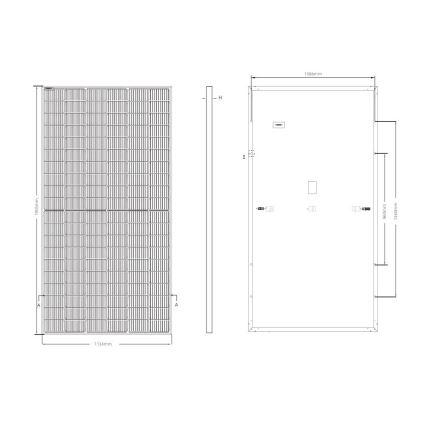 Photovoltaic solar panel JINKO 460Wp black frame IP68 Half Cut