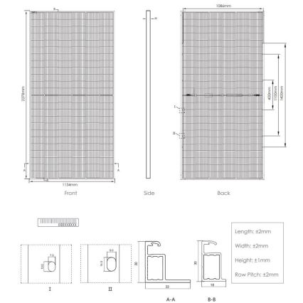 Photovoltaic solar panel JINKO 570Wp IP68 bifacial  - pallet 36 pcs