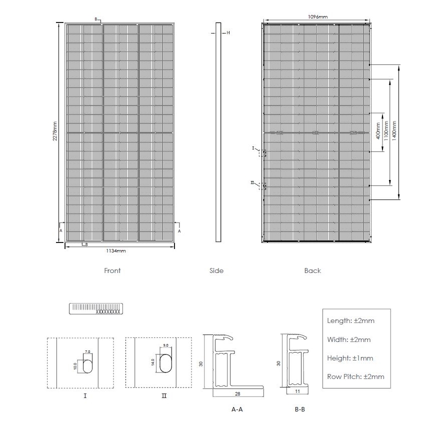 Photovoltaic solar panel JINKO 575Wp IP68 Half Cut bifacial - pallet 36 pcs