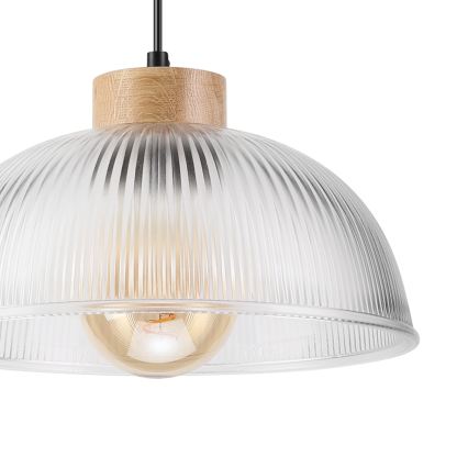 PIA cable pendant light 1xE27/60W/230V Ø 30 cm oak