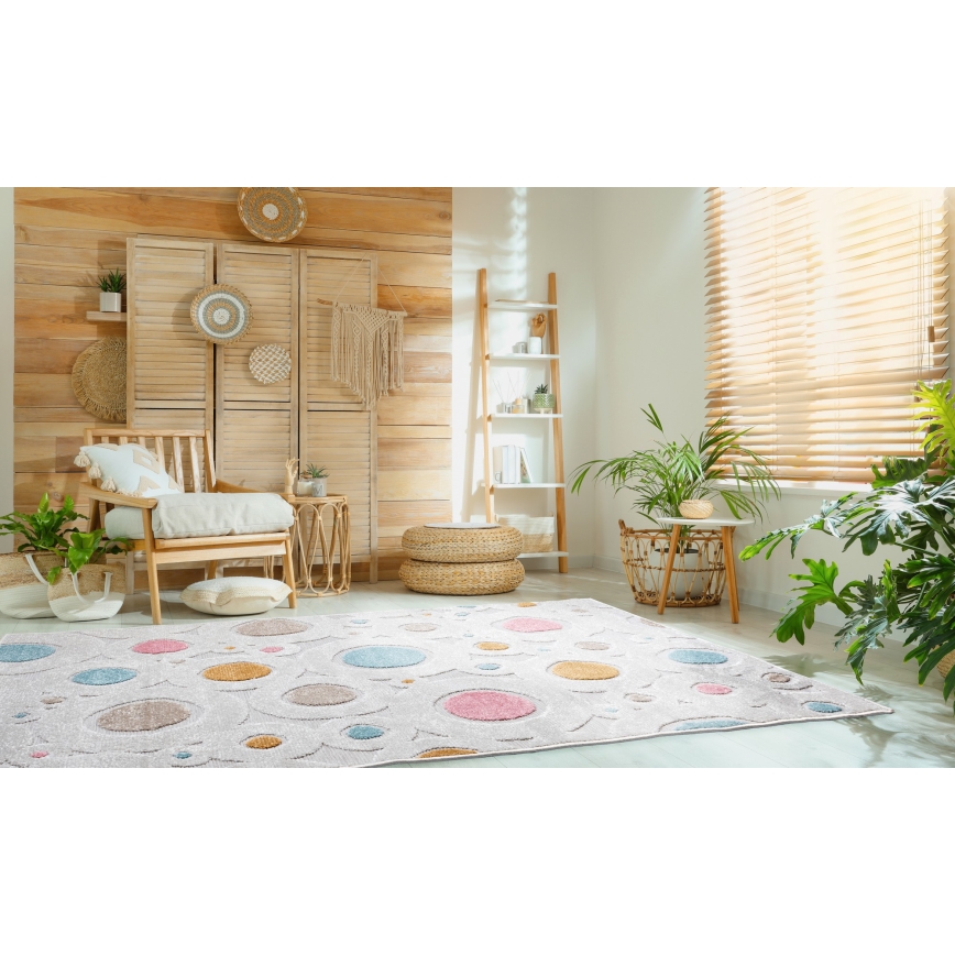 PIAR Children's Rug 120x170 cm multicolored/polka dots