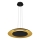 PIATTINO cable-suspended LED pendant, 30W, 230V, selectable color temperature (2700/3200/4000K), Ø 40 cm, black/gold