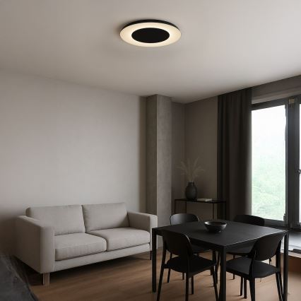 PIATTINO LED Ceiling Light, 30W, 230V, 3000/4000/6000K, Ø40 cm, Black