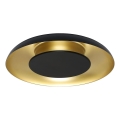 PIATTINO LED Ceiling Light LED/30W/230V, selectable 3000/4000/6000K, Ø40 cm, Black/Gold