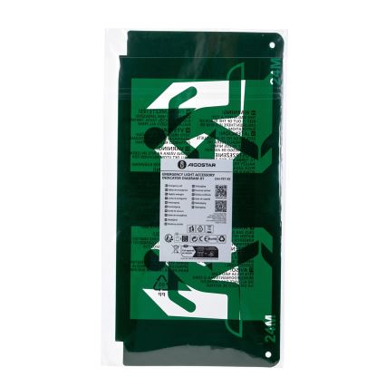 Pictogram for emergency lighting 16,2x32,7 cm