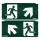 Pictogram for emergency lighting 16,2x32,7 cm
