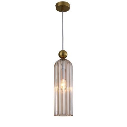 PIEGA Cable Pendant Lamp 1xE14/40W/230V, Brass/Smoke Beige