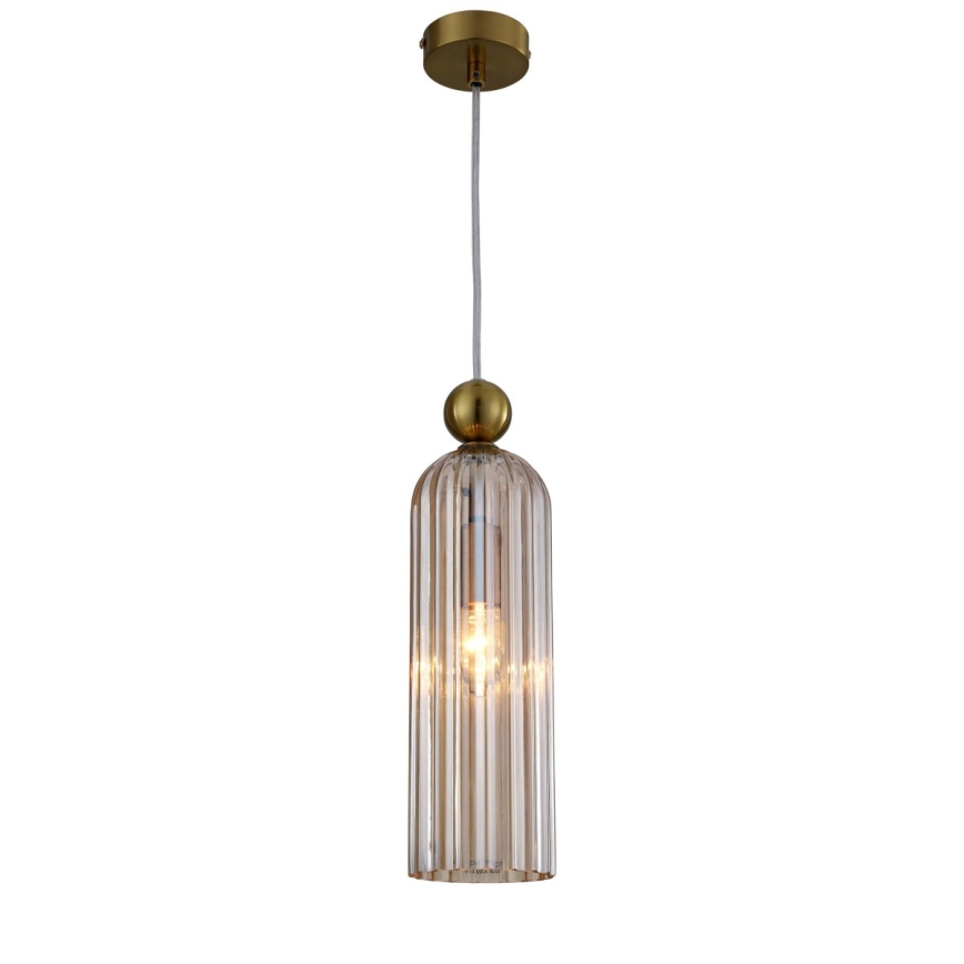 PIEGA Cable Pendant Lamp 1xE14/40W/230V, Brass/Smoke Beige