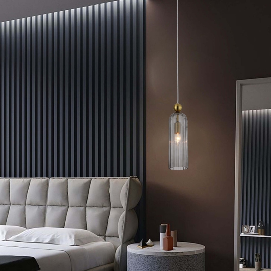 PIEGA cable pendant light 1xE14/40W/230V brass/smoked black