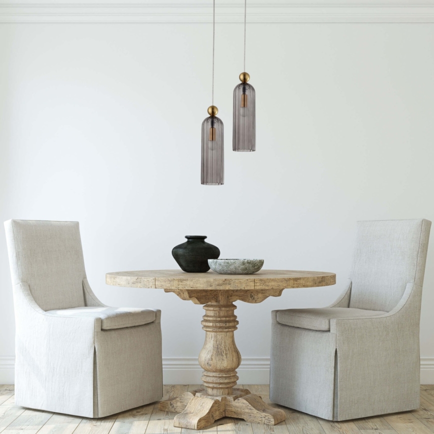 PIEGA cable pendant light 1xE14/40W/230V brass/smoked black