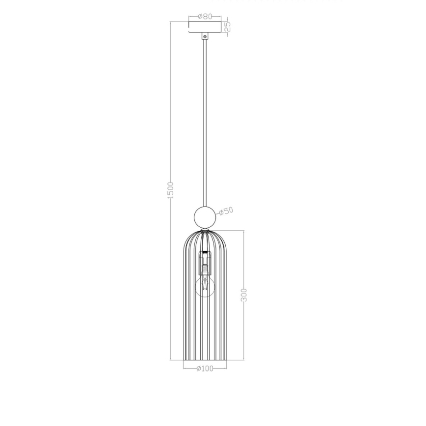 PIEGA cable pendant light 1xE14/40W/230V brass/smoked black