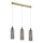 PIEGA cable-suspended chandelier 3xE14/40W/230V brass/smoky black