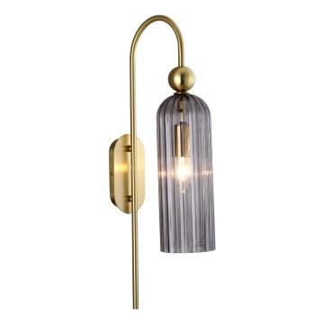 PIEGA Wall Lamp 1xE14/40W/230V Brass/Smoky Black