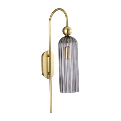 PIEGA Wall Lamp 1xE14/40W/230V Brass/Smoky Black