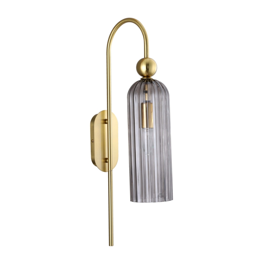 PIEGA Wall Lamp 1xE14/40W/230V Brass/Smoky Black