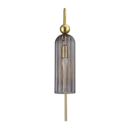 PIEGA Wall Lamp 1xE14/40W/230V Brass/Smoky Black