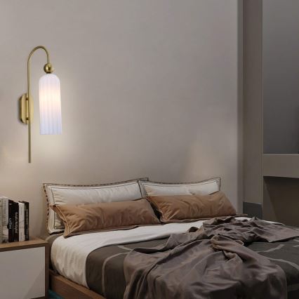 PIEGA Wall Lamp 1xE14/40W/230V brass/white