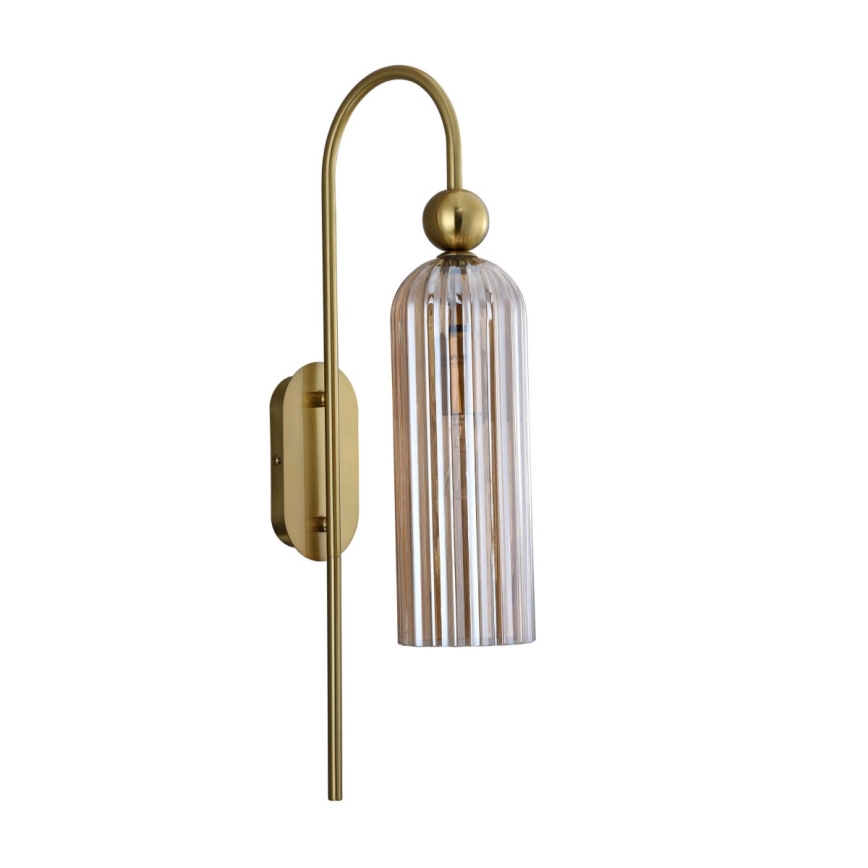 PIEGA Wall Light 1xE14/40W/230V Brass/Smoky Beige