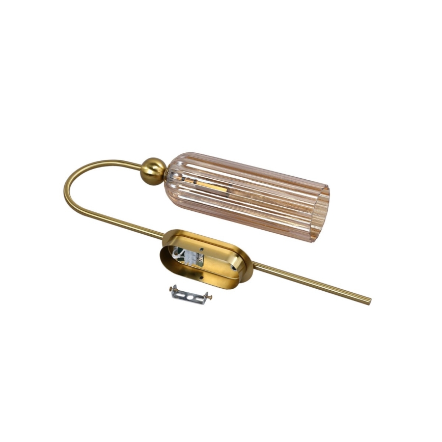 PIEGA Wall Light 1xE14/40W/230V Brass/Smoky Beige