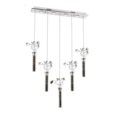 PIGEON LED Cable Chandelier 5xLED/6W/230V 6500K Polished Chrome