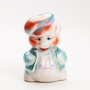 Piggy bank cyan