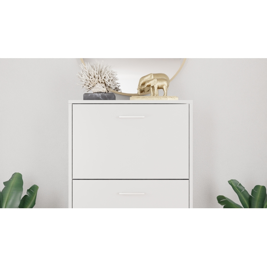 PIGO Shoe Cabinet 60 x 109 x 25 cm, White