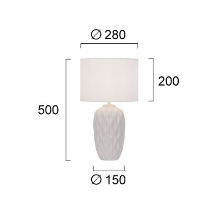 PINEAPLE Table Lamp 1xE27/40W/230V, White