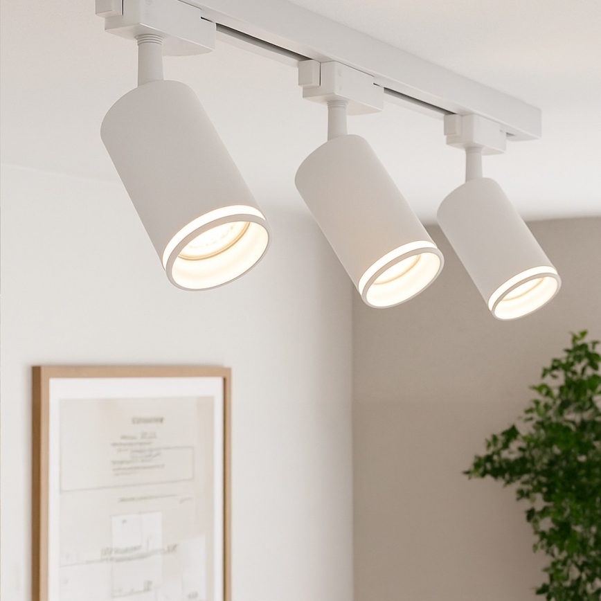 PIPE 1-Phase Track Spotlight, 1x GU10/10W/230V, White